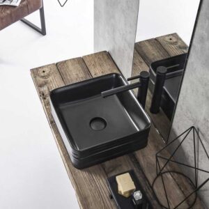 Lavoar pe blat, Fluminia, My Black Box, patrat, negru mat