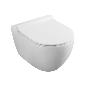 Set vas WC suspendat Fluminia Minerva alb cu capac soft close